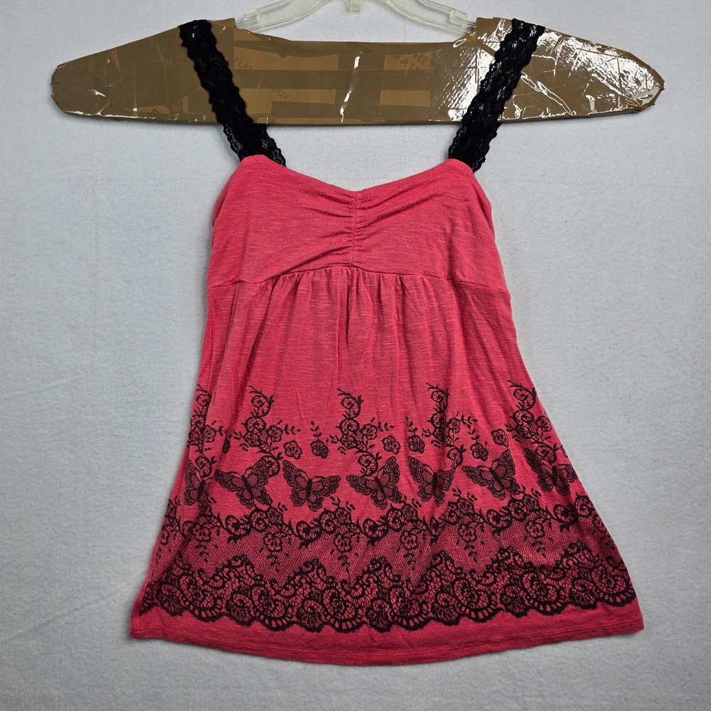 CESEM Y2K Pink Lace Butterfly blouse Twee Cute Goth Kawaii Cosplay Decora Fairy